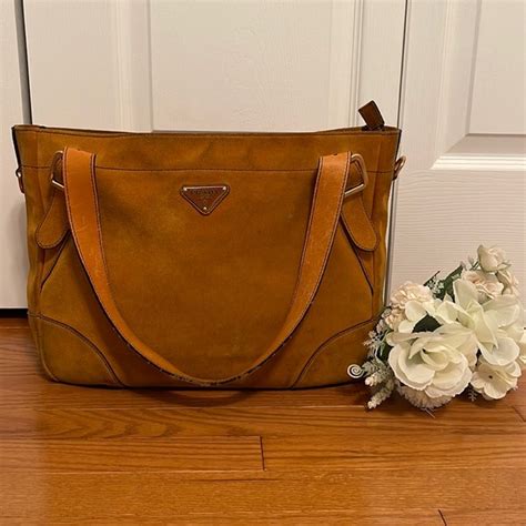 prada shoper|prada suede tote.